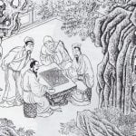 Eruditos chinos jugando go