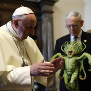 El papa recibe al pequeño Ktulu