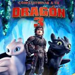 como entrenar a tu dragón 3 cartel cuadrado