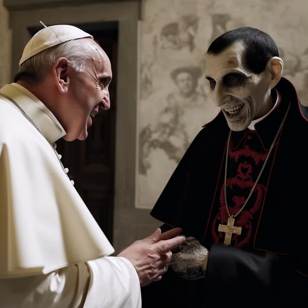 EL papa recibe a Nosferatu