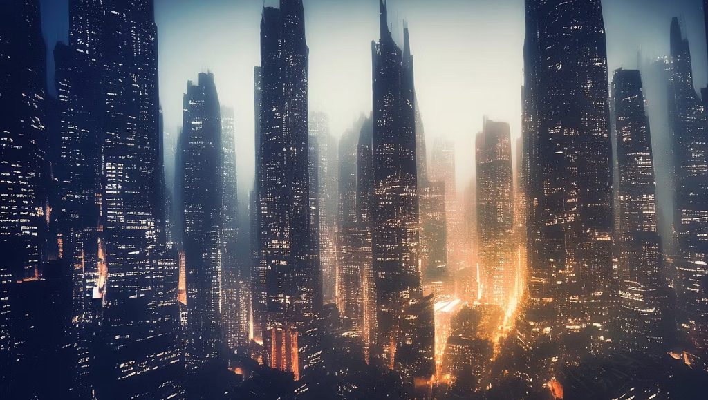 megalopolis fotograma ciudad futurista